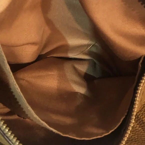 COACH MIA Brown Pebbled Leather Shoulder Bag